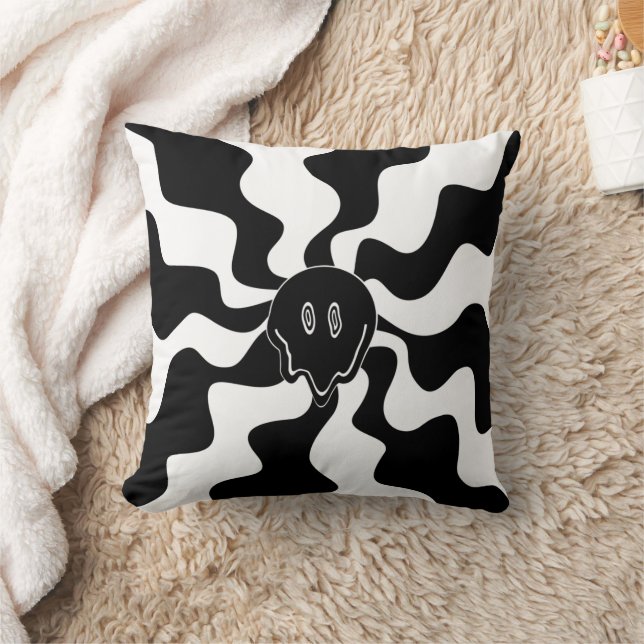 Coussin Melt de sourire - Noir et Blanc (Couverture)