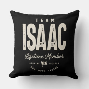 Coussin Membre à vie de l'équipe Isaac Nom personnalisé