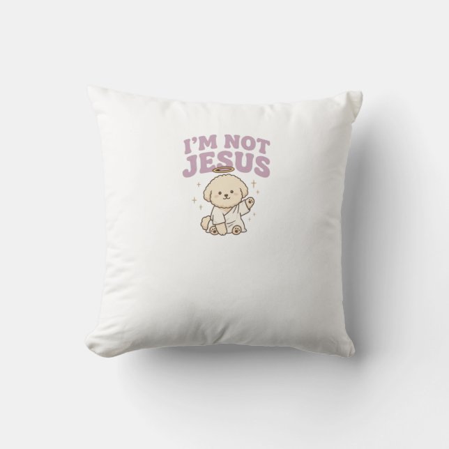 Coussin mème esthétique drôle de chien jésus (Recto)