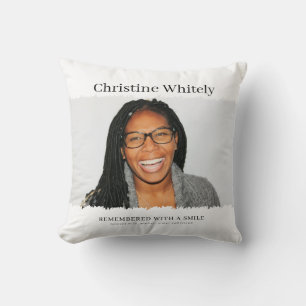 Coussin Mémento de photo élégant et minimal en souvenir