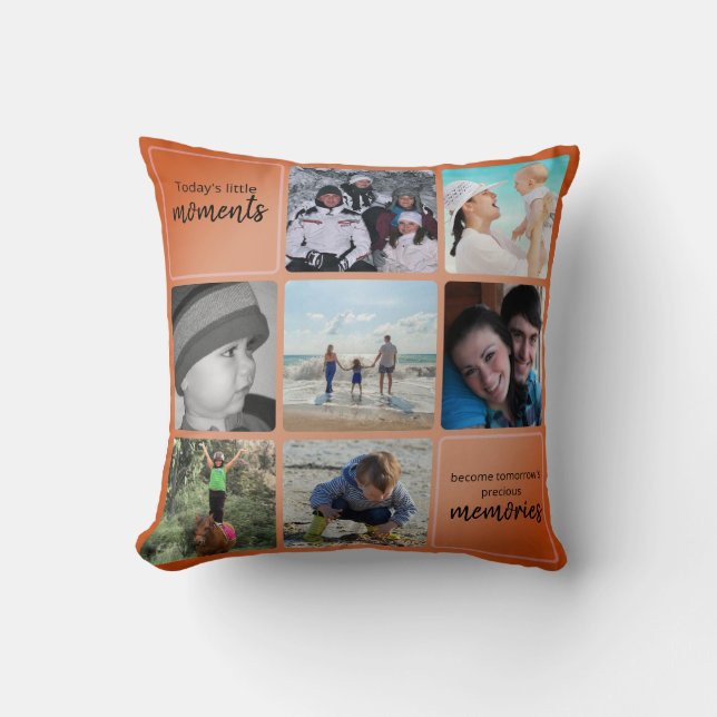 Coussin Mémoires Famille Collage de photos Pillow (Recto)