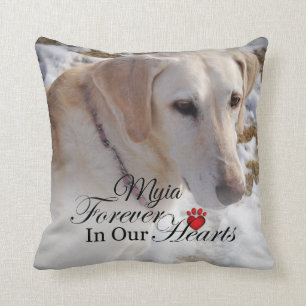 Coussin Mémorial aux animaux - Chat ou Chien FOREVER dans