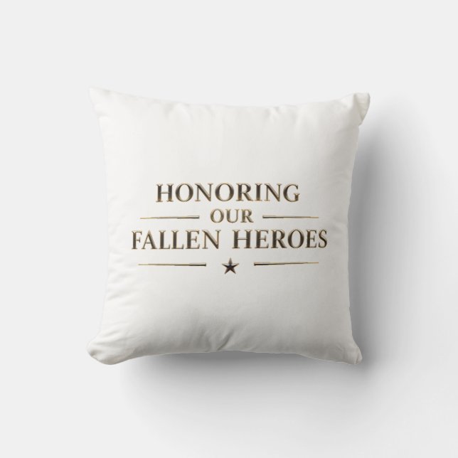 Coussin Memorial Day / Cojín Honoring Our Fallen Heroes  (Recto)