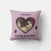 Coussin Mémorial des empreintes de pattes de chats votre p (Recto)