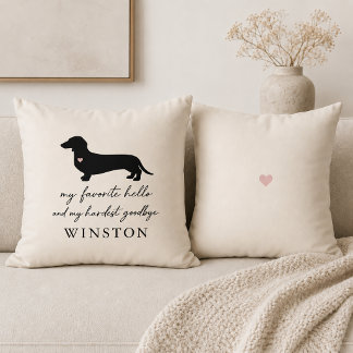 Coussin Mémorial personnalisé de teckel | Souvenir de pert
