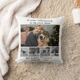 Coussin Mémorial pour chien 5 Montage photo Hommage à l'an