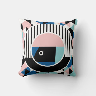 Coussin Memphis design d'affiche abstrait. Marque géométri
