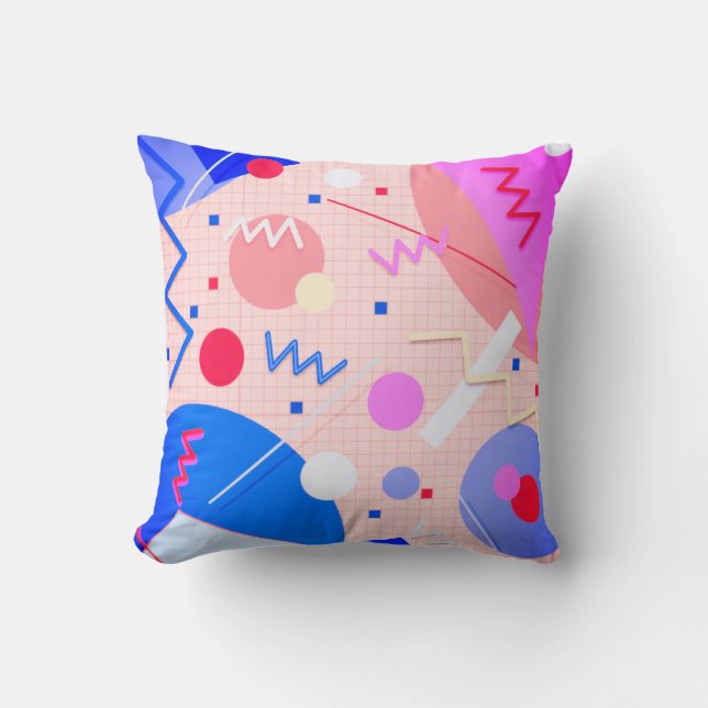 Coussin Memphis No. 82 Sangria (Recto)