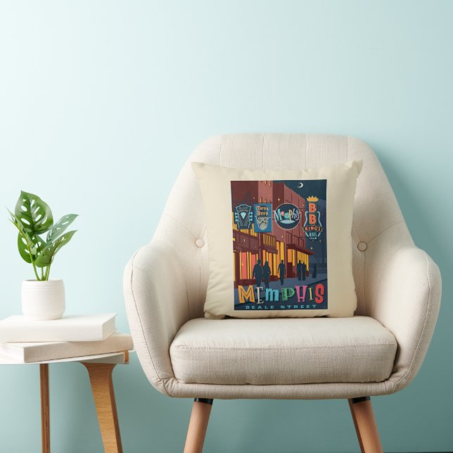 Coussin Memphis, TN | Beale Street Neon (Chaise)
