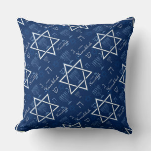 Coussin Menorah et l'étoile de David Hanoukka