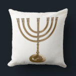 Coussin menorah or<br><div class="desc">Menora,  channukah,  or métallique,  hannukah,  hébreu,  fêtes,  juif,  juif,  judaïsme,  menorah,  chanouka,  hannuka,  channuka,  christmukah,  christmukah,  judaïa rabbin</div>