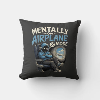 Coussin Mentally On Airplane Mode Shirt Funny Anime boy
