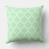 Coussin Menthe, Blanc Marocain #5 Navy 3 Initial Monogramm (Verso)