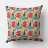 Coussin menthe de poisson géo (Verso)