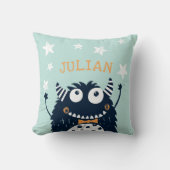 Coussin Menthe | Monstre personnalisé (Recto)