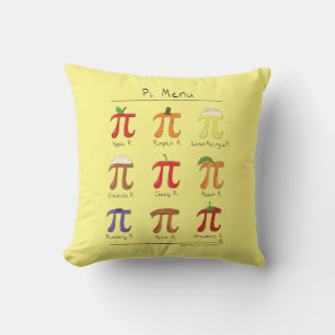 Coussin Menu Fantaisie Math Pi Day