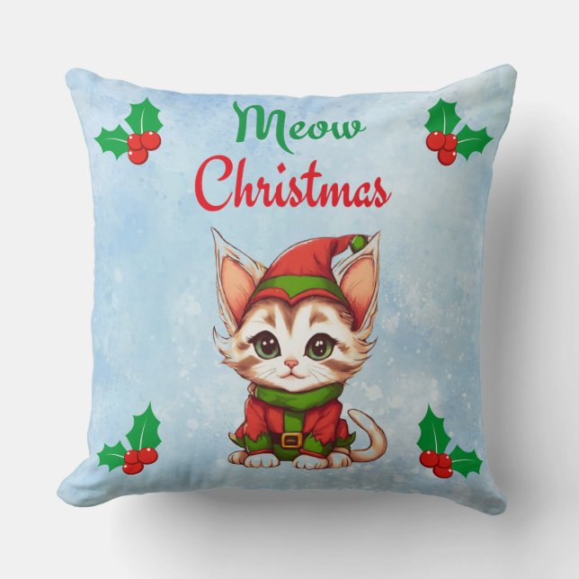 Coussin Meow Christmas (Recto)