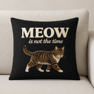 Coussin MEOW N'est Pas Le Moment Amateur De Chat