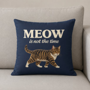 Coussin MEOW N'est Pas Le Moment Amoureux Des Chats