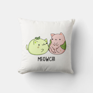 Coussin Meowchi Funny Mochi Pun