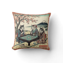 Meowjong Drôle de Mahjong Chats Japonais Throw Uki