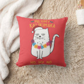 Coussin Meowy Kalikimaka Funny Chat Santa Hat Noël (Couverture)