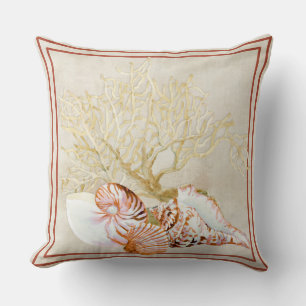 Coussin Mer de corail Shell de conque de Nautilus de plage