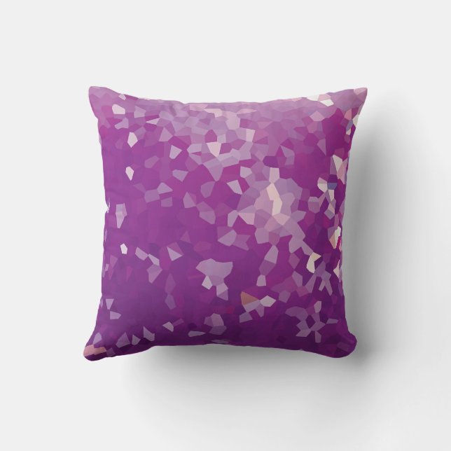 Coussin Mer de cristal violet (Verso)