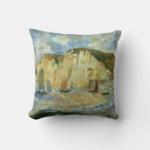 Coussin Mer et Falaises par Pierre Renoir, Vintage Fine Ar