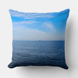 Coussin Mer Noire calme Roumanie – Impression de mouettes