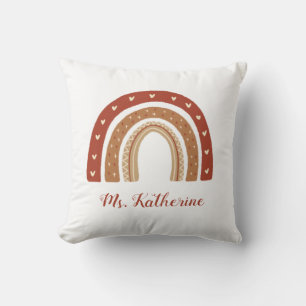 Coussin Merci arc-en-ciel en terre cuite Boho cadeau