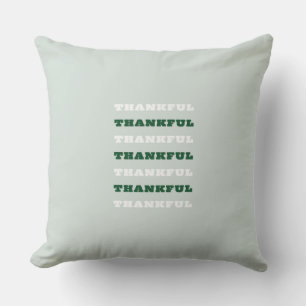 Coussin Merci, Citation de gratitude, Vert