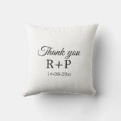 Coussin Merci d'ajouter le texte de la lettre initiale du (Verso)