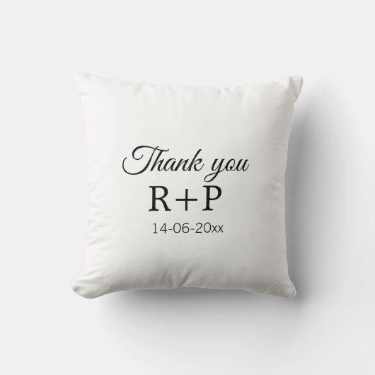 Coussin Merci d'ajouter le texte de la lettre initiale du (Recto)