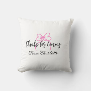 Coussin merci d'être venu ajouter un nom message texte arc