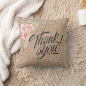 Coussin Merci impression toile de jute (Couverture)