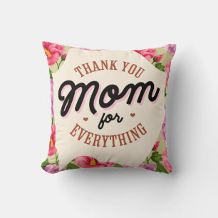 Coussin Merci Maman pour tout Salutation de la Fête des Mè