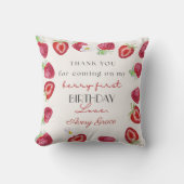 Coussin Merci Mon Berry Premier anniversaire mignonne frai (Recto)