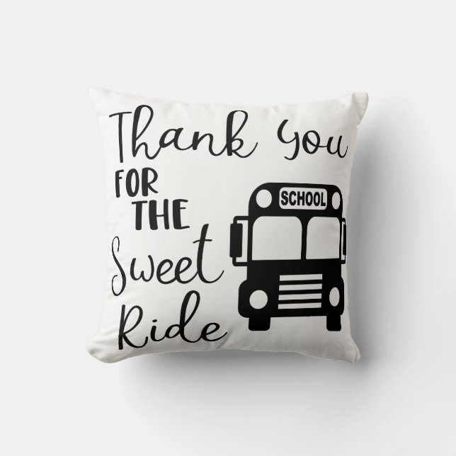 Coussin Merci pour le doux trajet  (Recto)