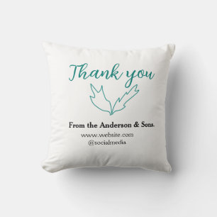 Coussin Merci pour votre page de commande nom de société
