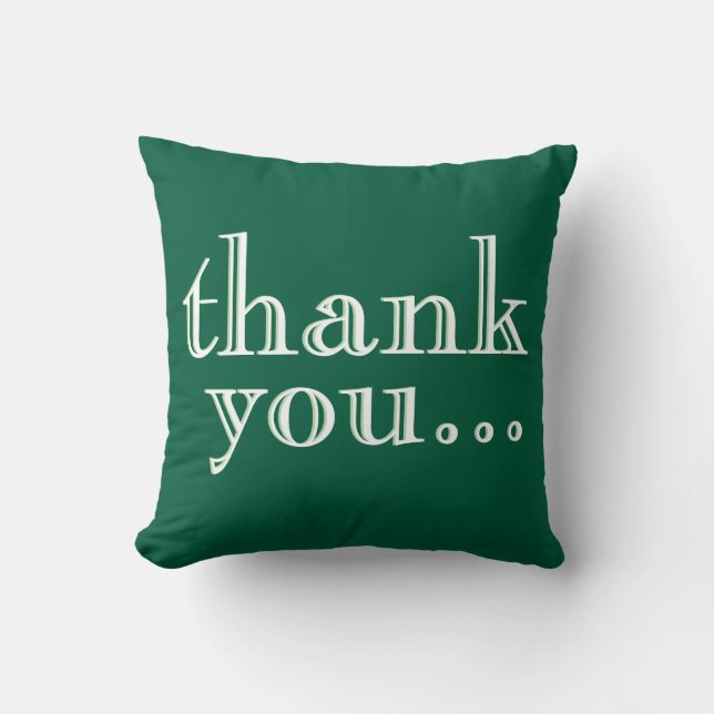 Coussin Merci vert (Recto)