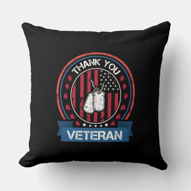 Coussin Merci vétéran (Recto)