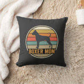 Coussin Mère Boxer Rétro Coucher de Soleil Chien (Couverture)