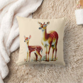 Coussin mère cerf et faon (Couverture)