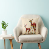 Coussin mère cerf et faon (Chaise)