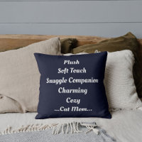 Mère de chat pelucheux doux charmant et drôle bleu