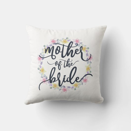 Coussin Mère de la mariée Mariage| Lancer l'oreiller (Verso)