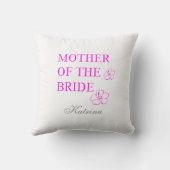 Coussin Mère De L'Épouse Nom Monogramme Mariage Floral (Verso)