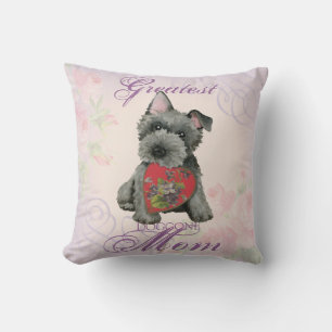 Coussin Mère du coeur écossais de Terrier Lancer l'oreille