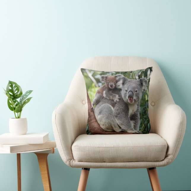 Coussin Mère et bébé Ours Koala (Chaise)